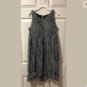 Total Girl Girls Gray Animal Print Dress Size 14